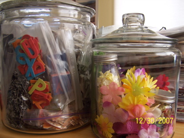 cb & flower jars