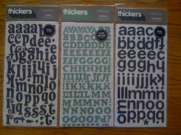 American Crafts Thickers Puffy Vinyl Alphabet Stickers Rainboots