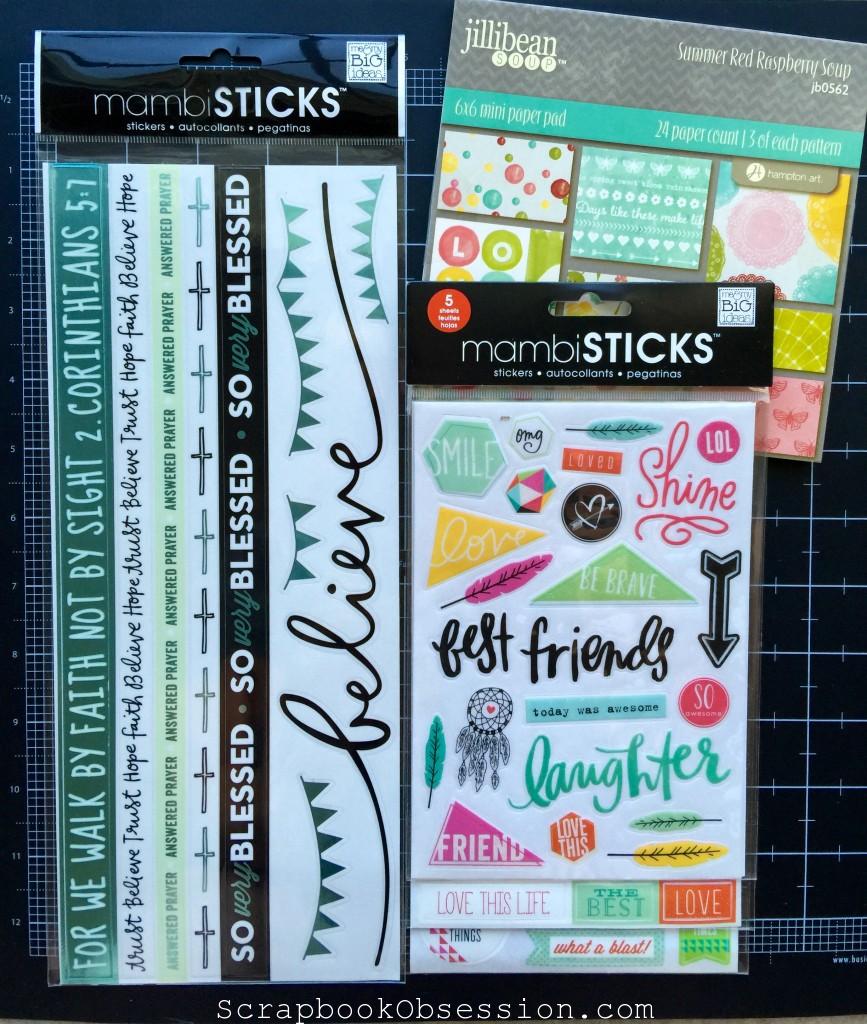 me & my BIG ideas mambiSTICKS Themed Stickers - The Happy Planner  Scrapbooking Supplies - Letters & Numbers - Multi-Color Stickers - Perfect  for